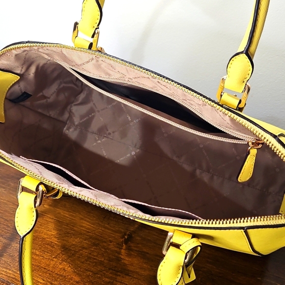 Michael Kors Yellow Satchel with Silver Hardware - Picture 8 of 12